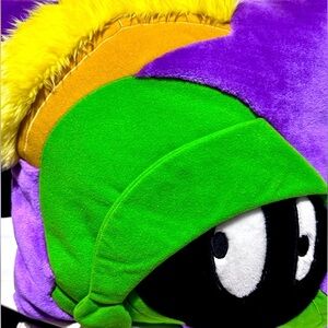 🧸 Rare Vintage 2001 Looney Tunes Marvin the Martian 13” x 13” Pillow